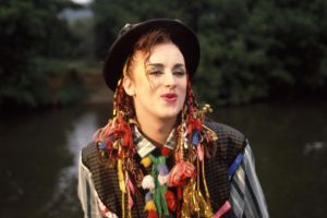 Culture-Club-on-the-set-of-the-Karma-Chameleon-video-Surrey-Boy-George